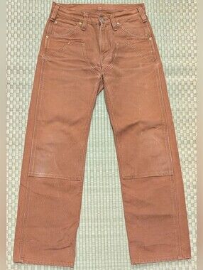 Iron Heart Double Knee Duck Brown Work Pants Logger Size 30 x 30 Made in Japan